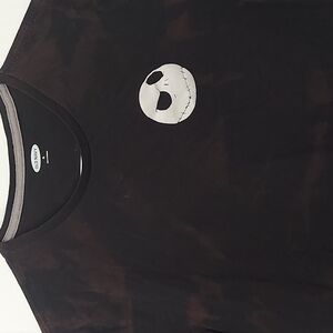 Old Navy Jack Skellington Graphic  Black Bleached T Shirt XL